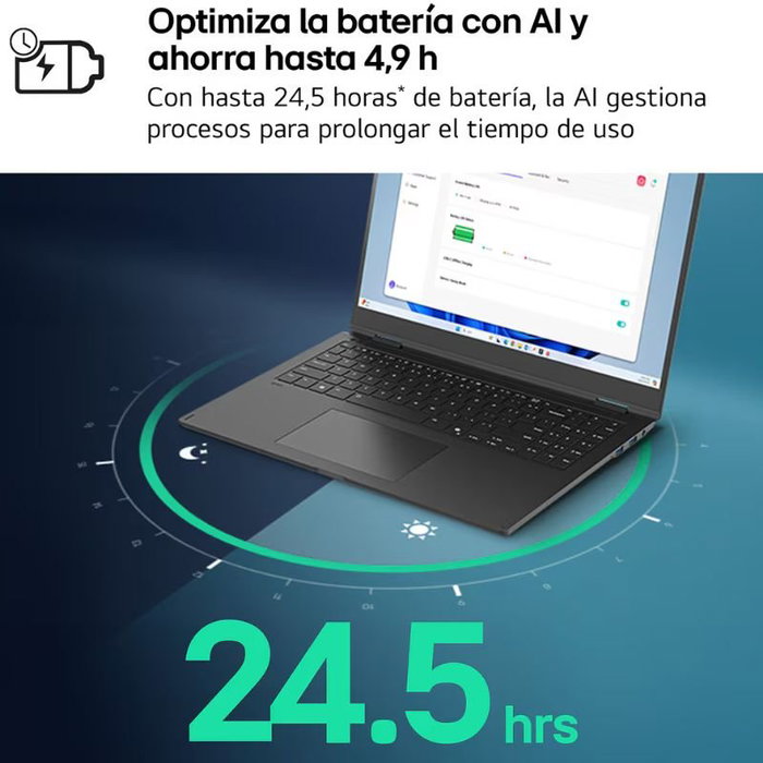 LG Gram 17Z90TL-G.AU88BN Intel Core Ultra 7, 32 GB RAM, 1 TB SSD, 17 pulgadas